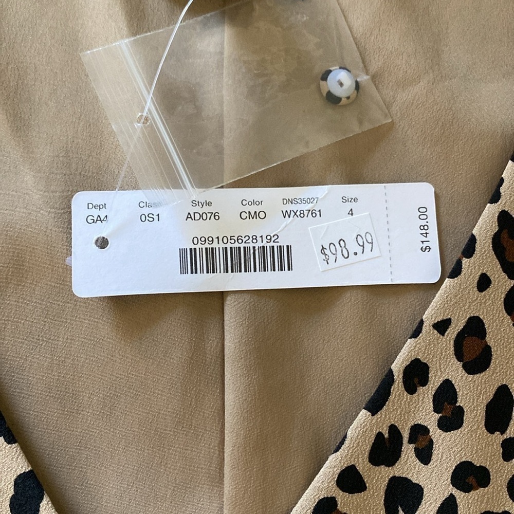 J Crew Button Down A Line Midi Dress in Leopard Print - Picture 11 of 11